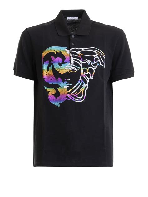 versace poloshirt schwarz|versace polo shirt size guide.